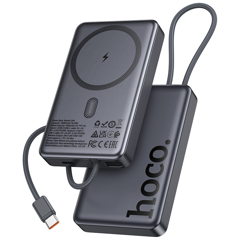 Q44 - Powerbank 10.000 mAh med trådløs opladning og fastcharging