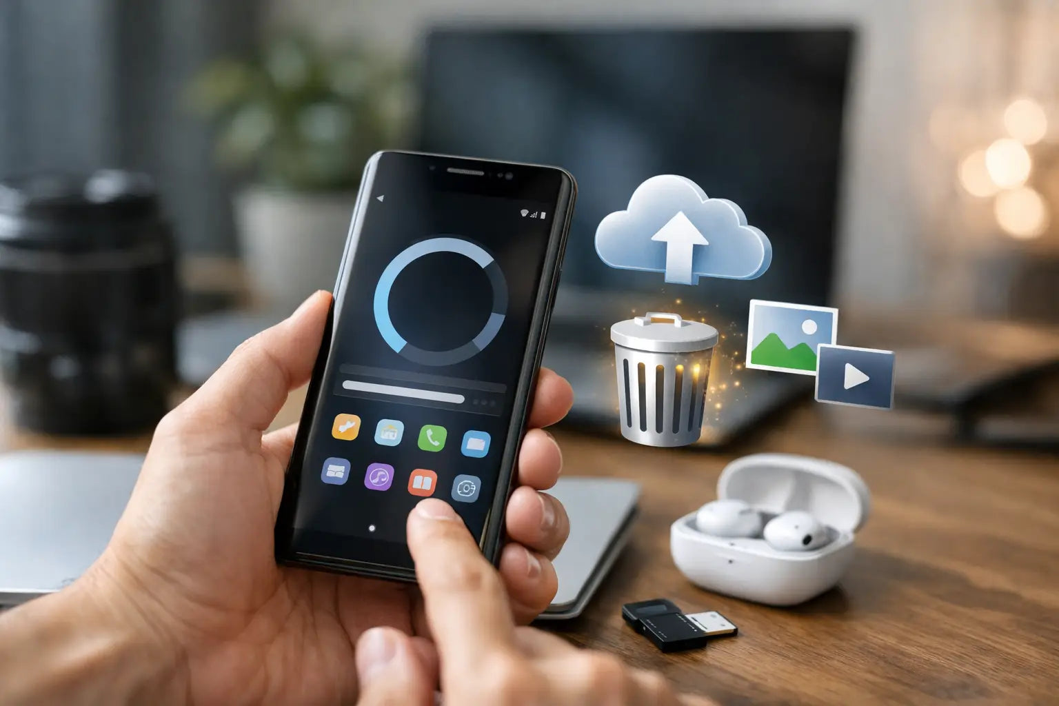 Hvordan rydder du lagerplads på Samsung?