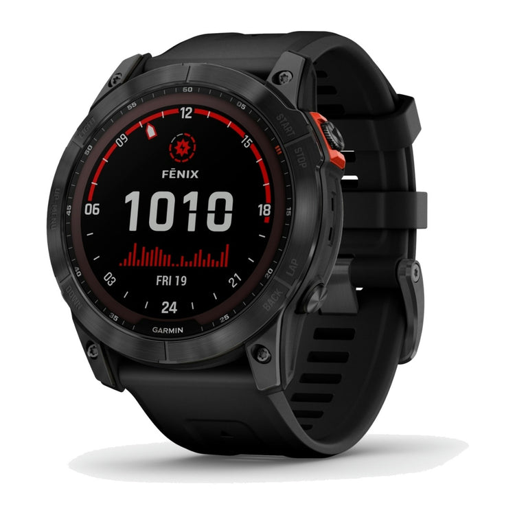 Brugt Garmin Fenix 7X Solar 51mm i Sort fra Garmin - testet og certificeret hos Green.dk