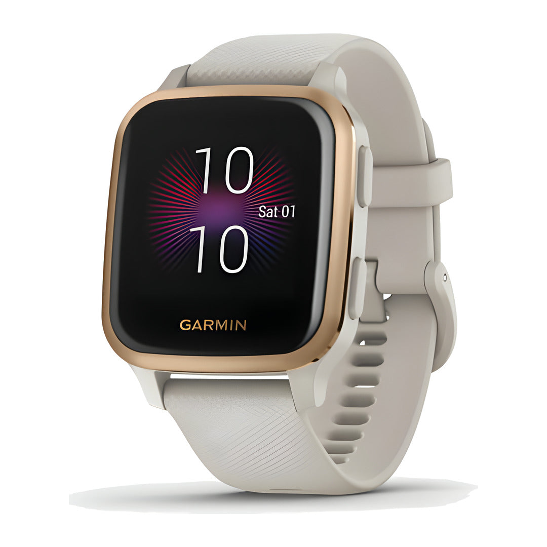 Brugt Garmin Venu Sq Music Edition i Beige fra Garmin - testet og certificeret hos Green.dk