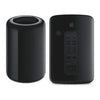 Brugt Apple Mac Pro Late 2013 i sort, set forfra og bagfra - testet og certificeret hos Green.dk