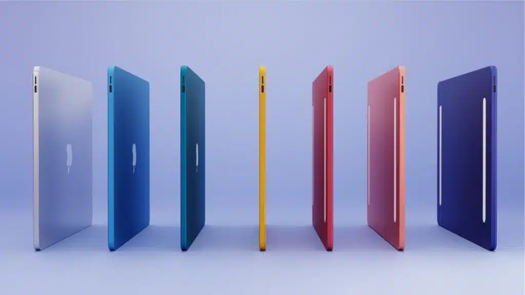 MacBook Air i forskellige farver